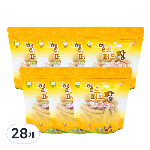 짱죽 유기농 유아 쌀과자 스틱형 21g, 블루베리, 28개