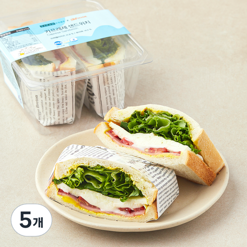 자람홈 카프레제 샌드위치, 275g, 5개