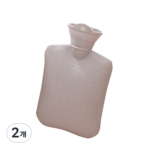 퀵살림 핸드워머 따뜻한 보온 물주머니 02 라이트 그레이 500ml, 2개