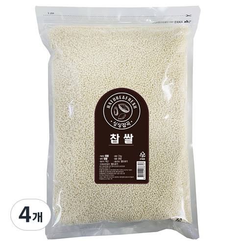 싱싱잡곡 찹쌀, 3kg, 4개