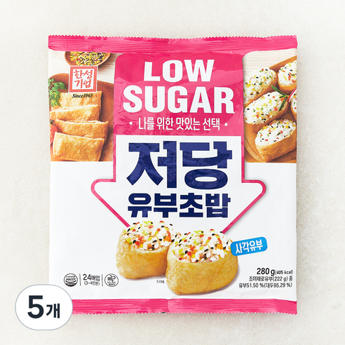 한성기업 저당 유부초밥, 280g, 5개