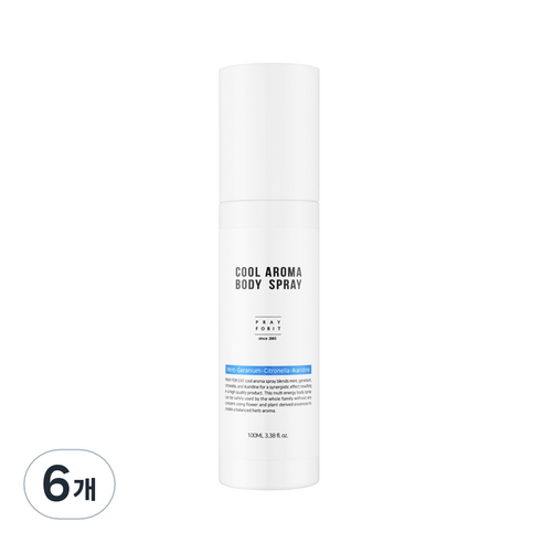 프레이포잇 쿨 아로마 바디 스프레이, 100ml, 6개