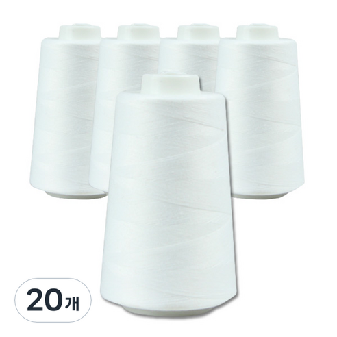 SEWING M&H OWL 40수 2합 재봉사 5p, 화이트, 4세트
