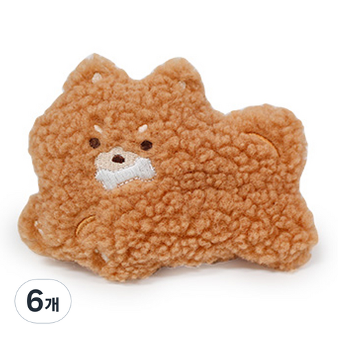 모찌타운 포켓형 뽀글뽀글 핫팩 인형 뽀글포메 10cm, 멀티(혼합)컬러, 6개