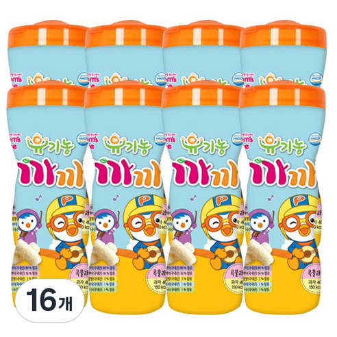 까까 유기농 곡물과자, 곡물맛, 40g, 16개