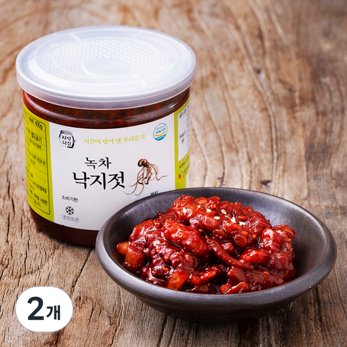 자연다감 녹차 낙지젓, 400g, 2개