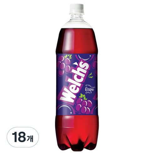 웰치스 소다 포도 탄산음료, 18개, 1.5L