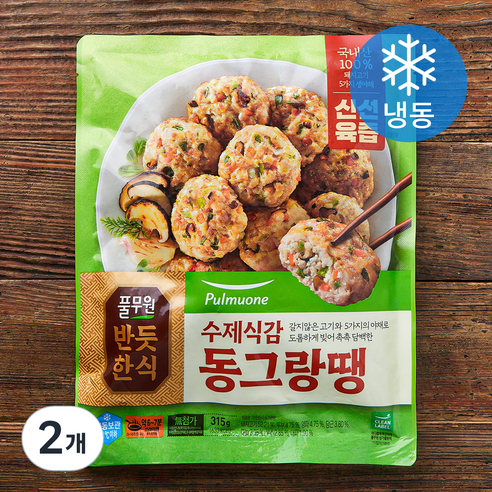 풀무원 반듯한식 수제식감 동그랑땡 (냉동), 315g, 2개