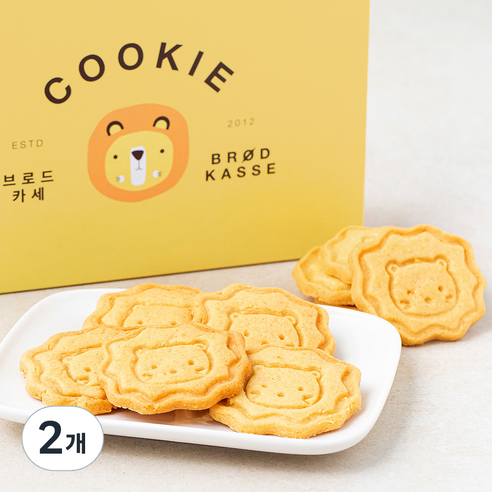 브로드카세 레몬 사자 쿠키, 180g, 2개