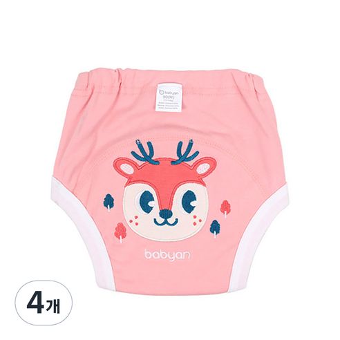 베이비앙 3중방수 배변훈련팬티, 담비, 4개