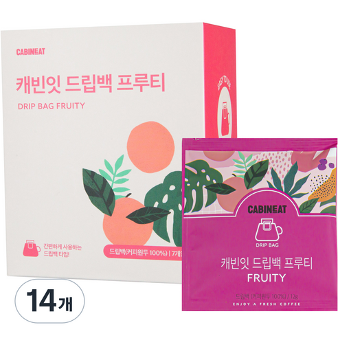 캐빈잇 드립백 원두 커피 프루티, 12g, 7개입, 2개