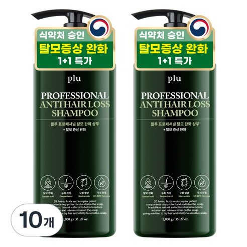 플루 프로페셔널 탈모 완화 샴푸, 1000g, 10개