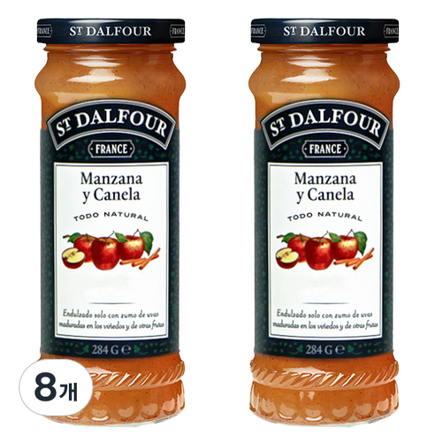 샹달프 애플 & 시나몬잼, 284g, 8개