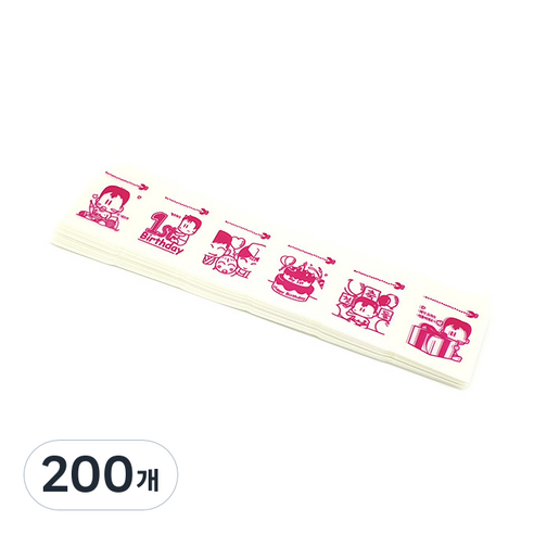 메디페이퍼 디자인 약포지 6포, 돌잔치(분홍), 200개