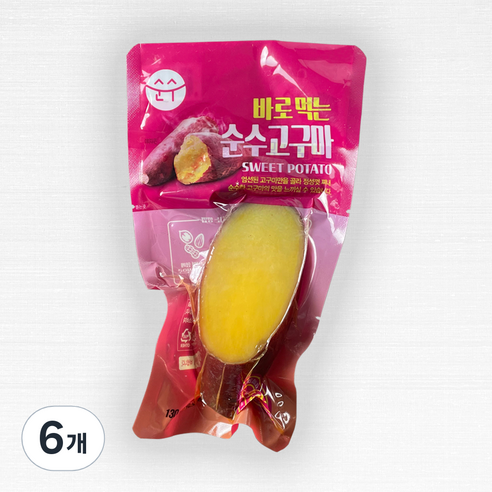 해맑음 바로먹는 순수고구마, 130g, 6개