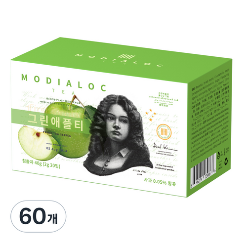 모디알록 그린애플 과일차, 2g, 20개입, 3개