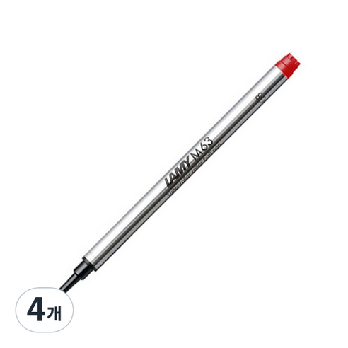 LAMY 캡있는 수성펜용 리필심 1.0mm, 레드, 4개