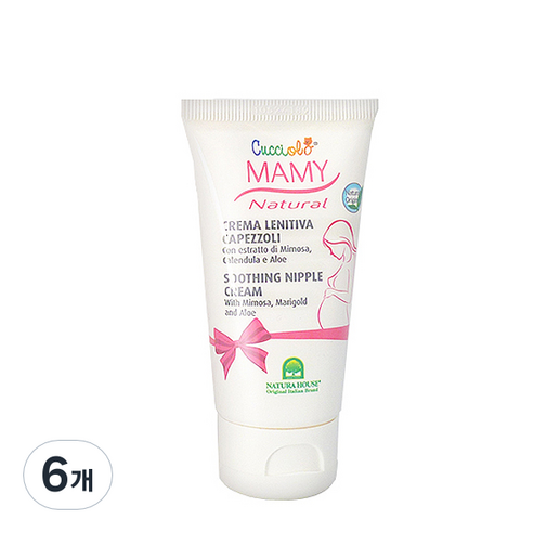 나뚜라하우스 마미꾸찌올로 수딩 니플 크림, 6개, 50ml