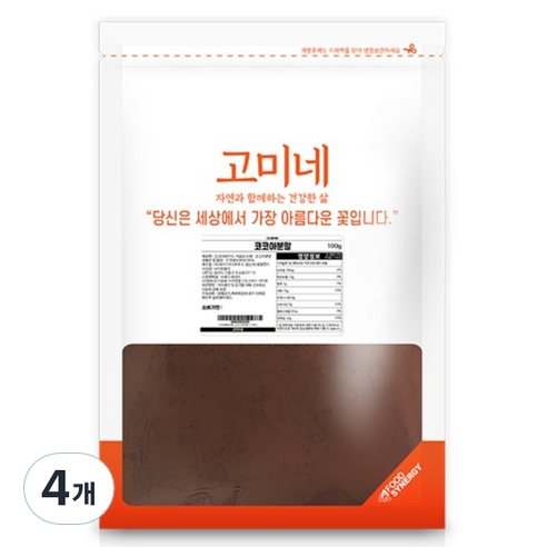 고미네 코코아 분말, 100g, 1개입, 4개