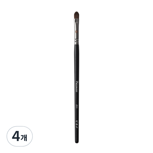 피카소 211 아이섀도우 브러쉬, 혼합 색상, 4개