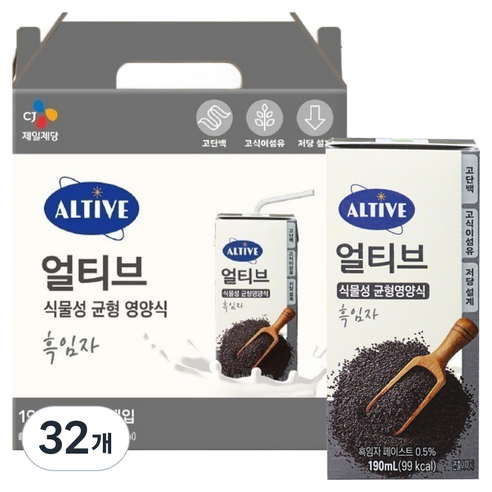 얼티브 균형영양식 흑임자, 32개, 190ml