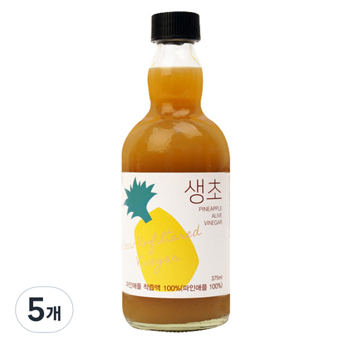 생초 파인애플, 375ml, 5개