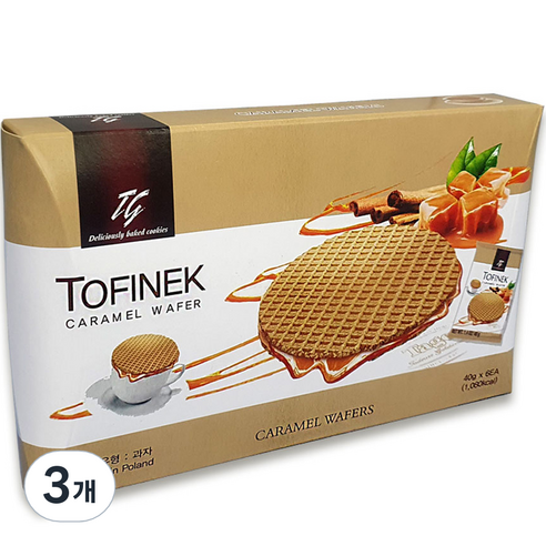 타고 하늘처럼 폴란드 토피넥 카라멜 와플 6p, 240g, 3개