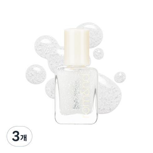 롬앤 무드 페블 네일, W02 화이트 버블, 7g, 3개