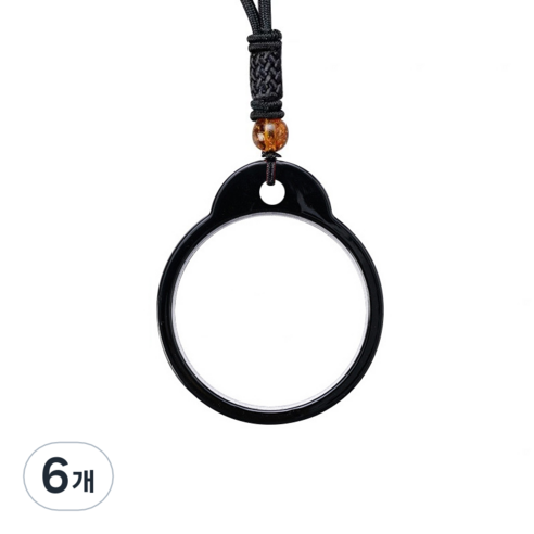 MEO 40대부터 80대 맞춤형 목걸이 돋보기 블랙 1.00D, 6개