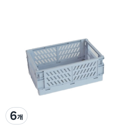 파스텔톤 다용도 폴딩 박스, 블루, 6개