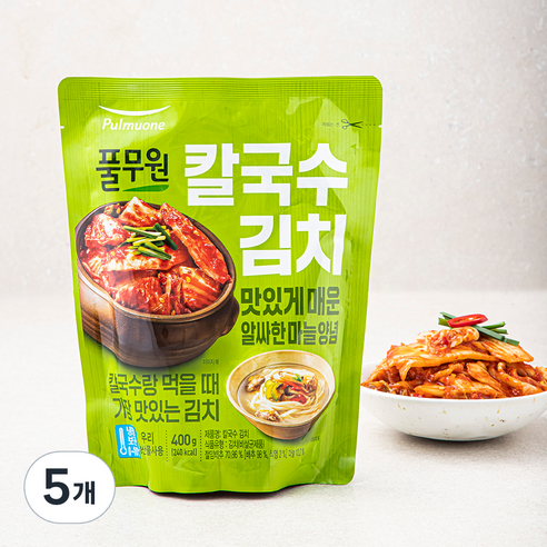 풀무원 칼국수 김치, 400g, 5개