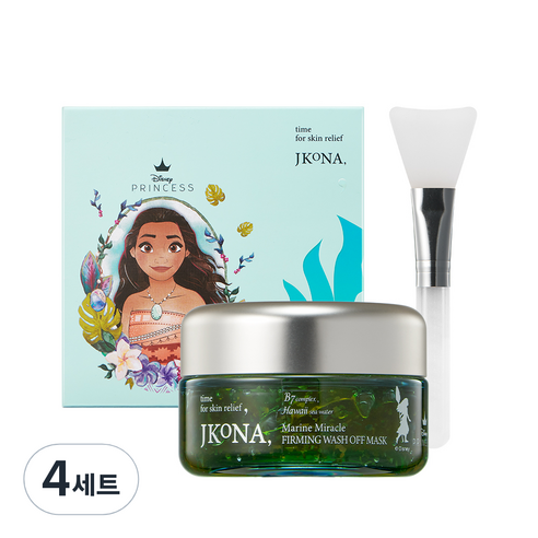 제이코나 모아나 팩 마린 미라클 퍼밍 워시 오프 마스크 100ml + 팩 브러쉬, 1개입, 4개