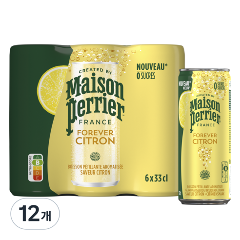 메종페리에 레몬 탄산음료, 12개, 330ml