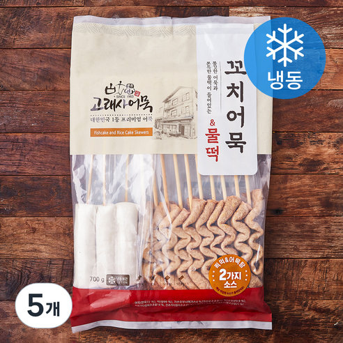 고래사어묵 꼬치어묵 & 물떡 (냉동), 700g, 5개