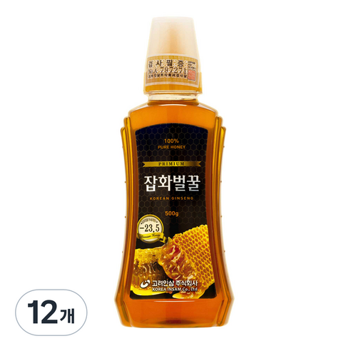 고려인삼 잡화벌꿀, 500g, 12개