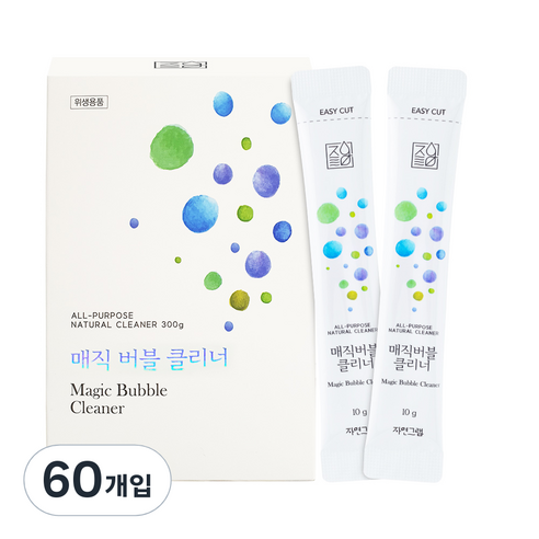자연그램 매직 버블 클리너 스틱형, 10g, 60개입