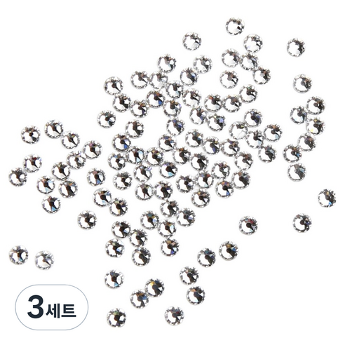 젤로젤로 프리미엄 네일 스톤 2종 x 100p 세트, 3세트, JCS-12 원형 혼합
