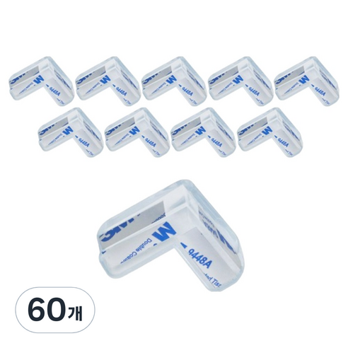 에스앤큐 모서리 보호대, 투명, 60개