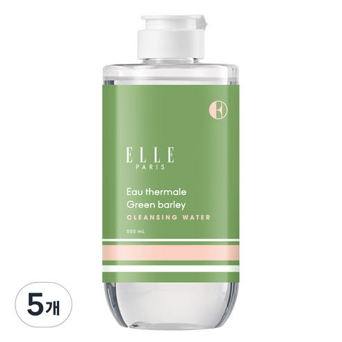 ELLE PARIS 오떼르말 그린베일리 클렌징워터, 500ml, 5개