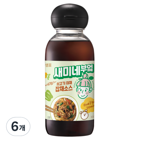 샘표 새미네부엌 쇠고기 야채 잡채소스, 6개, 300ml