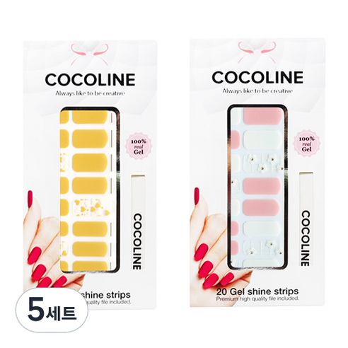 코코라인 붙이는 젤네일 스트립, COCO No 129, COCO No 130, 5세트