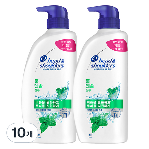 헤드앤숄더 쿨 멘솔 두피샴푸 멘솔향, 850ml, 10개