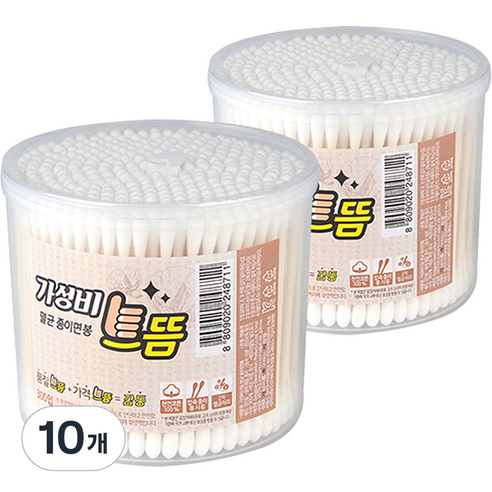 가성비으뜸 멸균 종이 미용면봉, 300개입, 10개