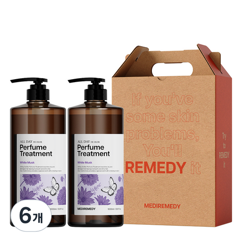 메디레머디 올데이 데오르 퍼퓸 트리트먼트 화이트머스크, 1000ml, 6개