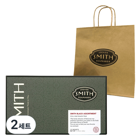 스티븐스미스티메이커 스미스 블랙 오소트먼트 15p, 브리티시 브런치 2.8g x 5p + 블랙 라벤더 2.5 x 5p + 로드 버가모트 2.3g x 5p, 2세트