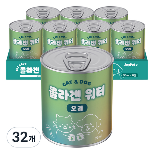 조이펫 반려동물 간식 콜라겐 워터, 오리, 95ml, 32개