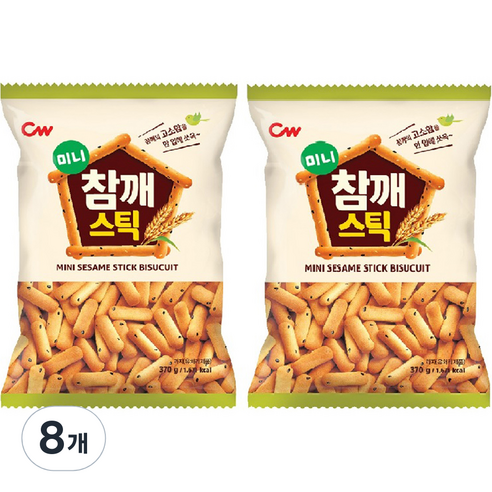 청우식품 미니 참깨스틱, 370g, 8개
