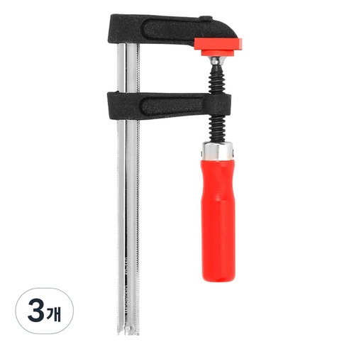 워크프로 스틸바 L클램프 우드핸들 50 x 150 mm WP232025, 3개