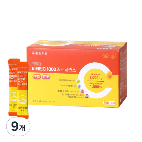 일양약품 데일리 비타민C 1000 골드 플러스 200p, 9개, 400g