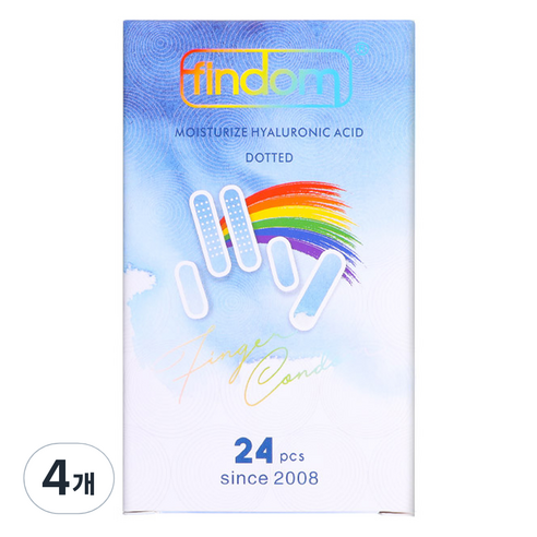 핑돔 모이스처 히알루론산 도트 콘돔, 4개, 24개입